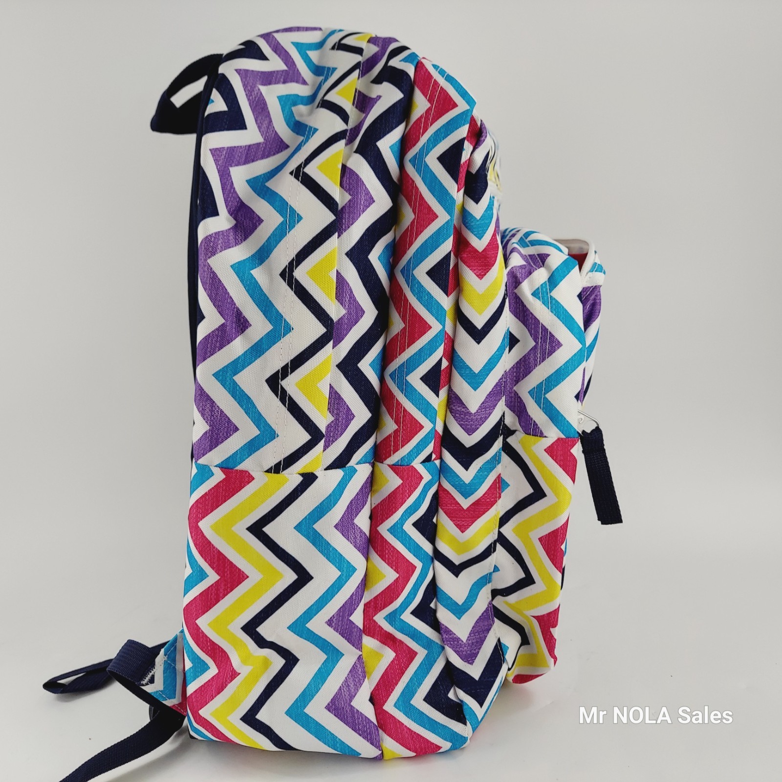 JANSPORT Colorful Rainbow Chevron Large Student Schoolbag School Book Bag (NEW)