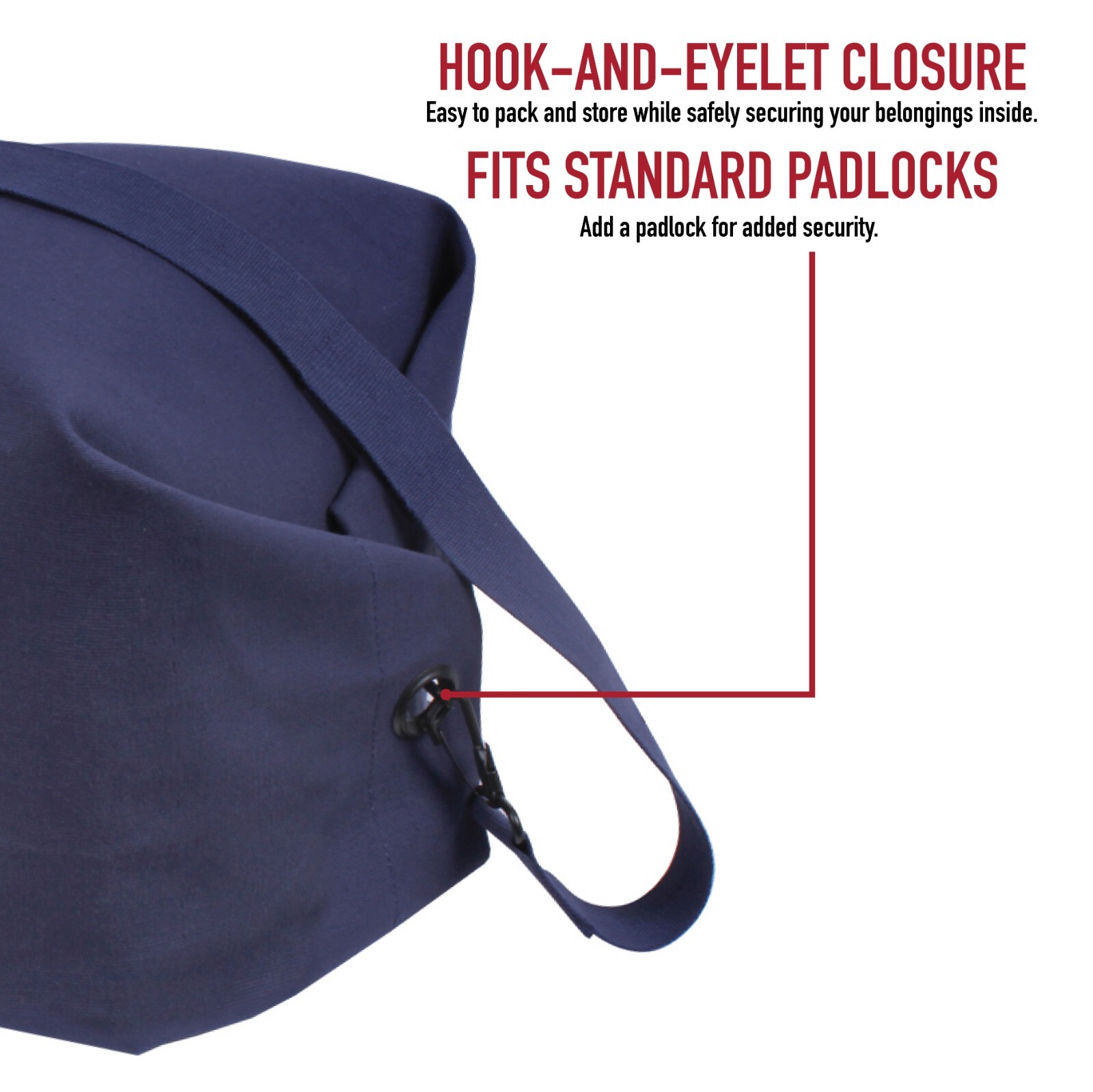 Navy Blue Heavyweight Top Load Canvas Duffle Bag