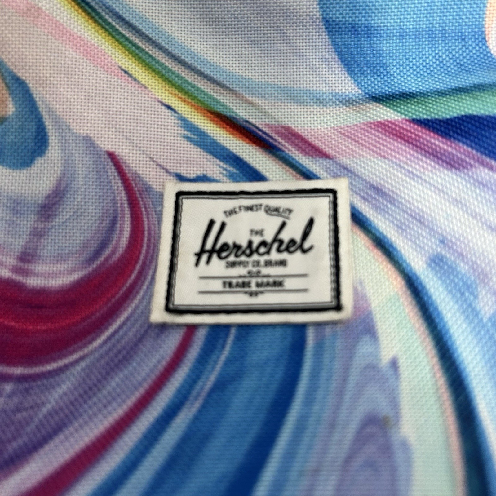 Herschel Supply Co Backpack Large Multi Color Abstract Marble Swirl – Good Cond