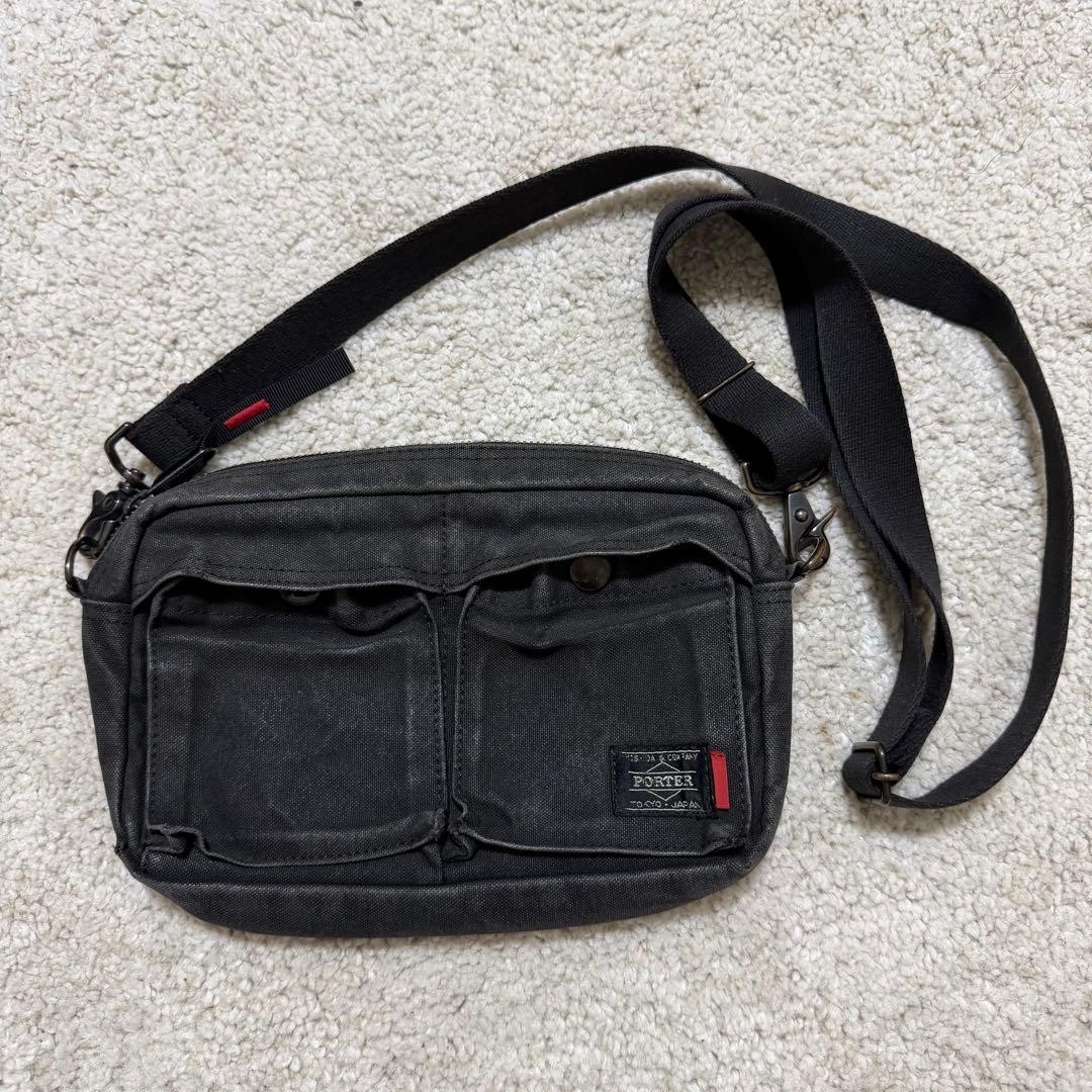 Authentic LEVI’s x PORTER Black Denim Mini Shoulder Bag, 14x23x4cm, Slight Wear