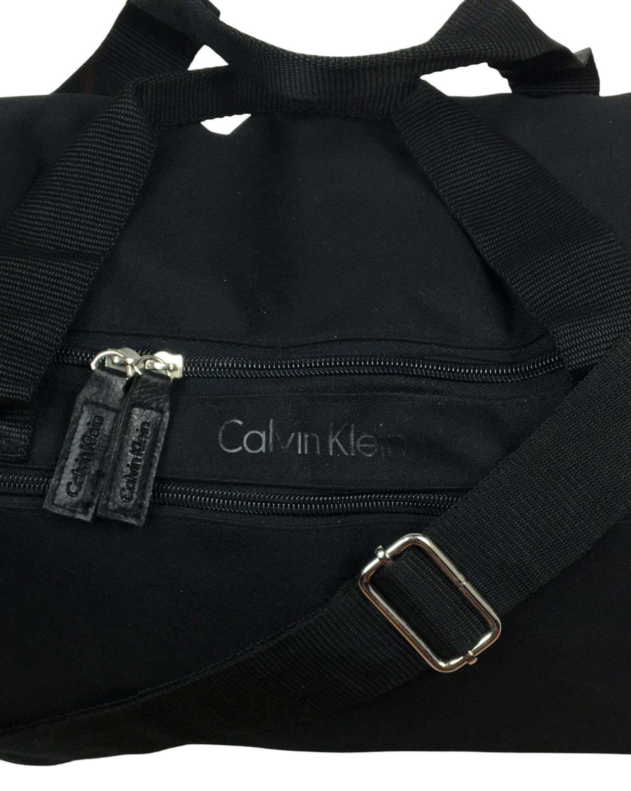 Calvin Klein Black Duffel Bag Carry On Overnight Shoulder Strap 18” Gym Luggage