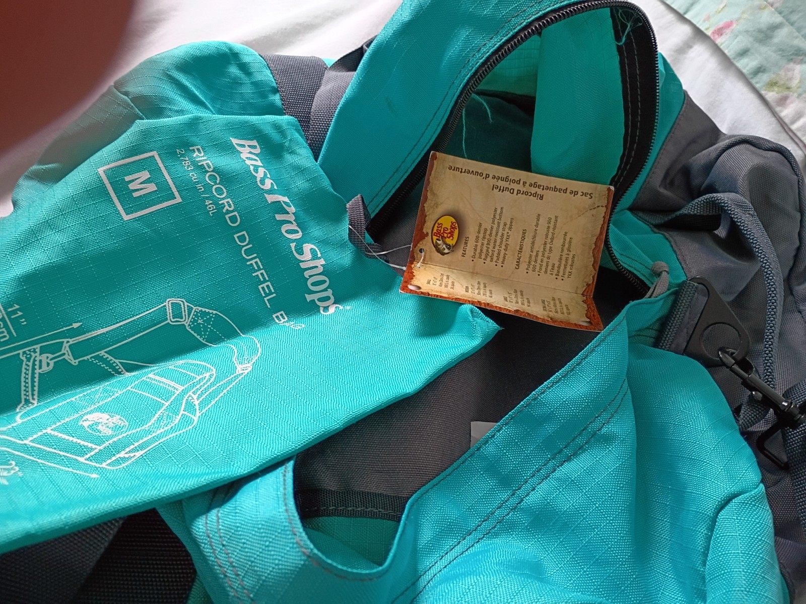 Bass Pro Shops Ripcord Duffel Bag teal