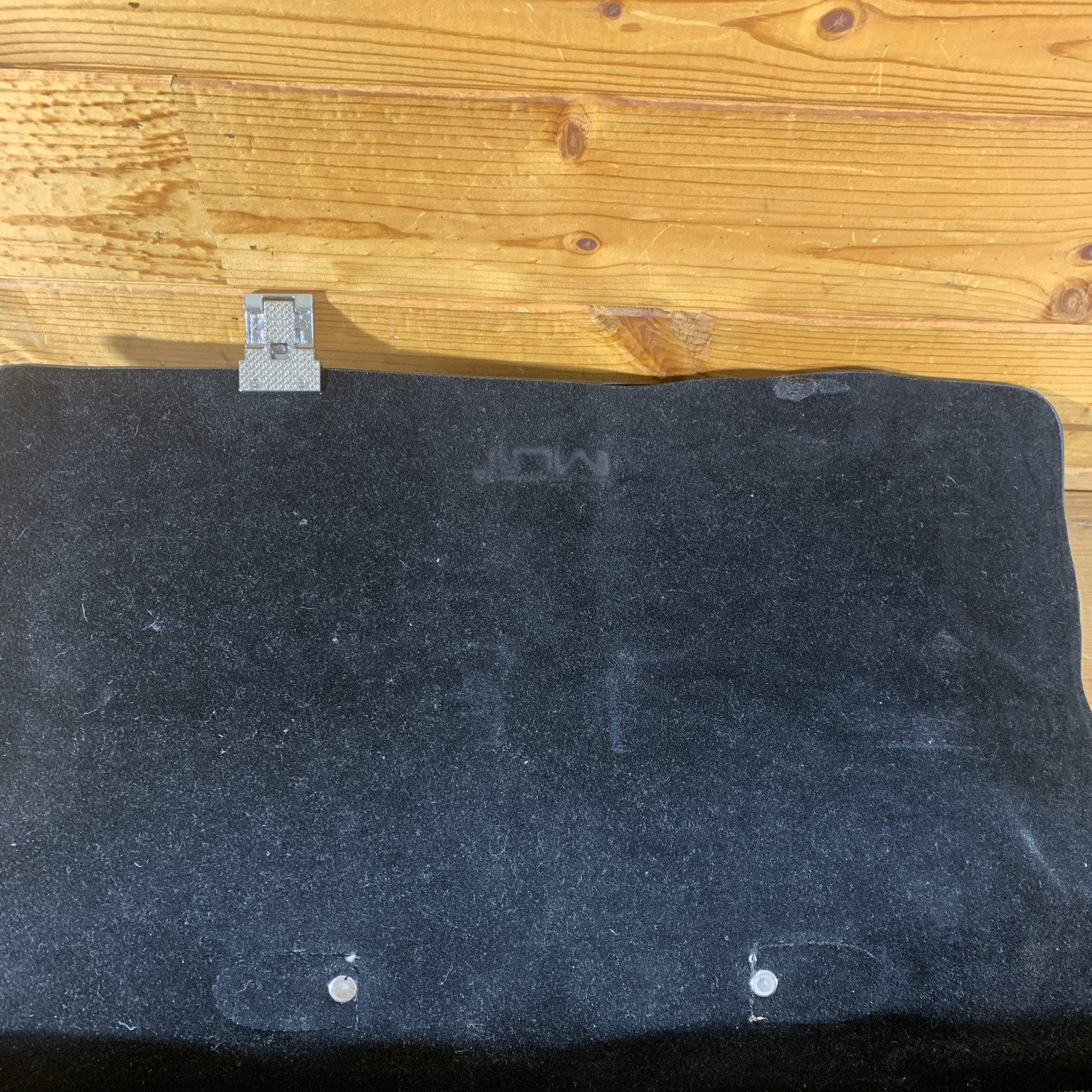 Tumi Messenger Bag, Black Leather Contrast Stitch, Leather Strap, Missing Latch