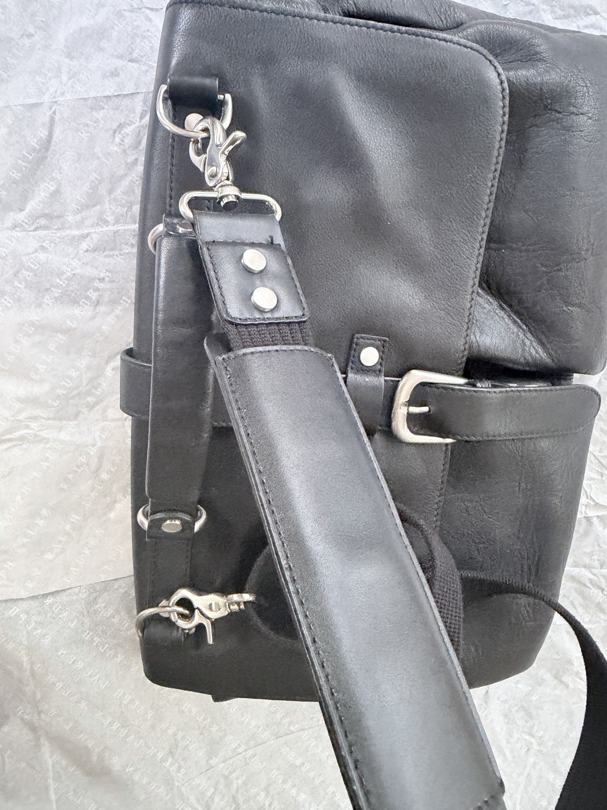 Clarks Genuine Leather Professional Satchel – Classic Black Business Work Bag