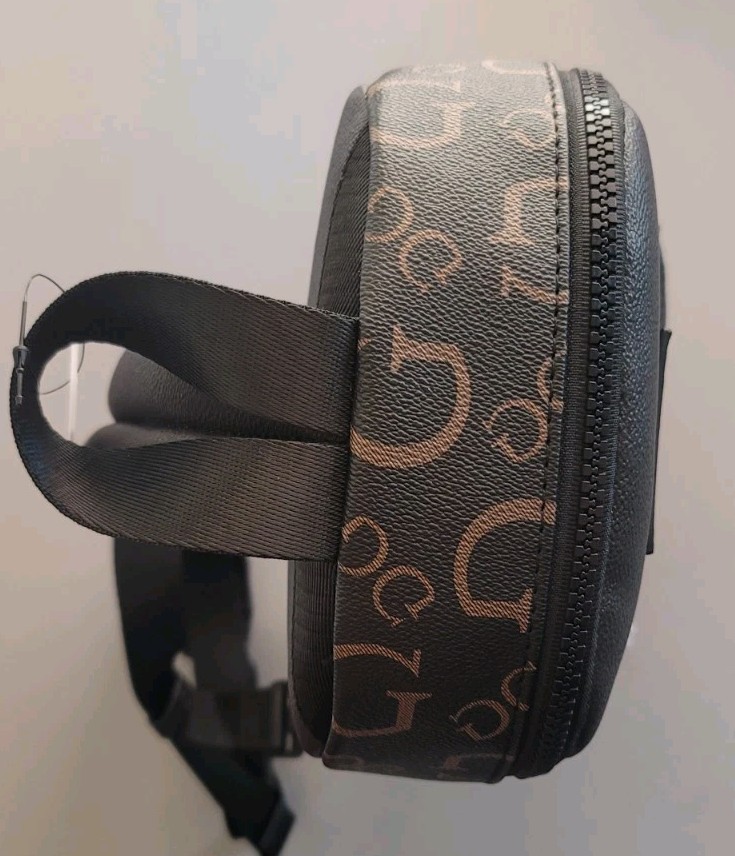 Guess, Espresso Crossbody Bag 2 Pockets Adjustable Strap Backpack Unisex -New!!!