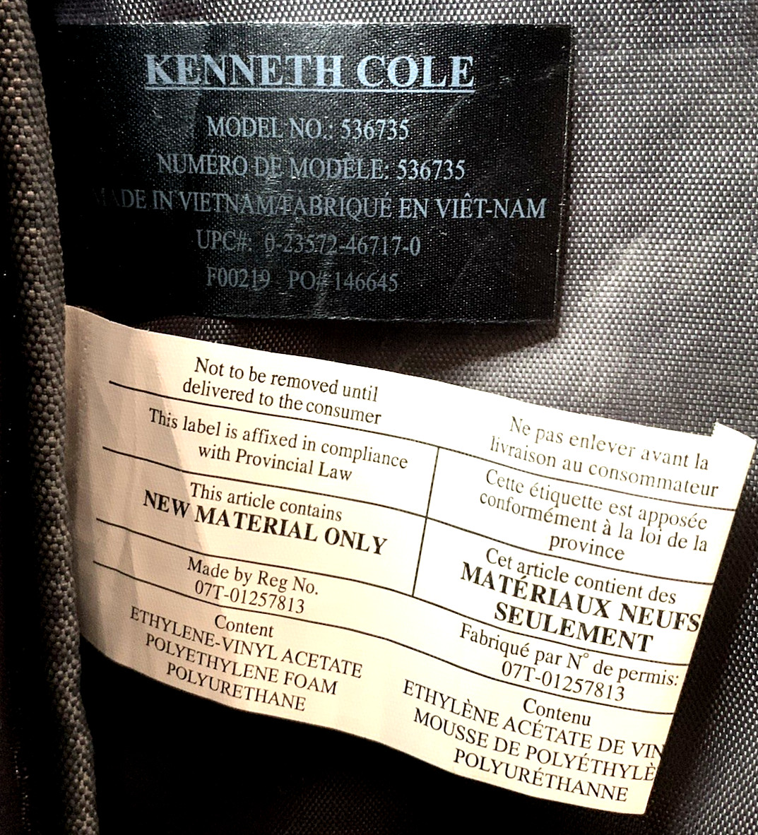 Kenneth Cole Reaction R-Tech 536735 Laptop Briefcase Messenger Bag 18.5 x 13 EUC