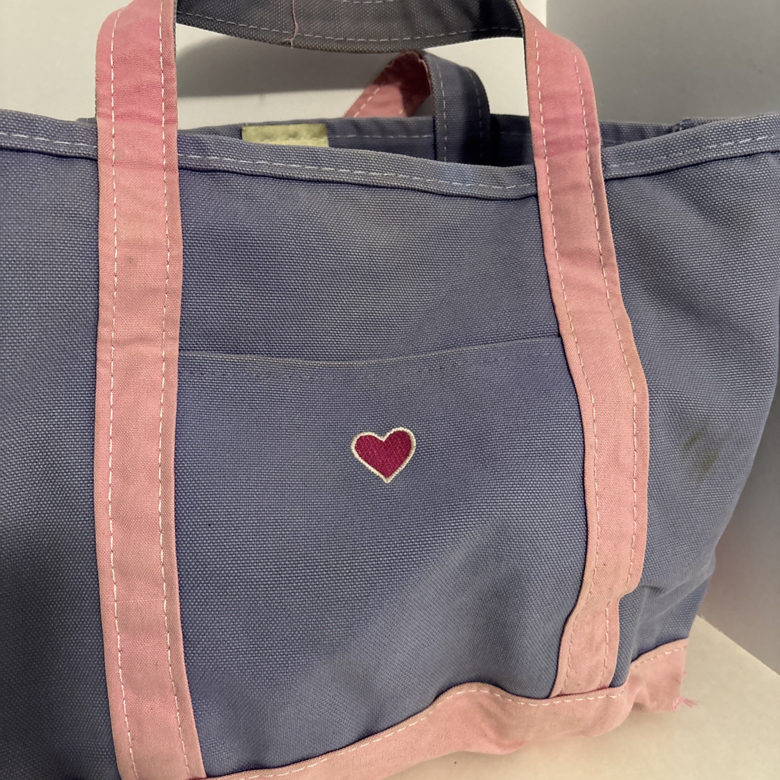 Vintage Rare Multicolor LL Bean Boat & Tote Bag – Purple & Pink – SEE PICS AS IS