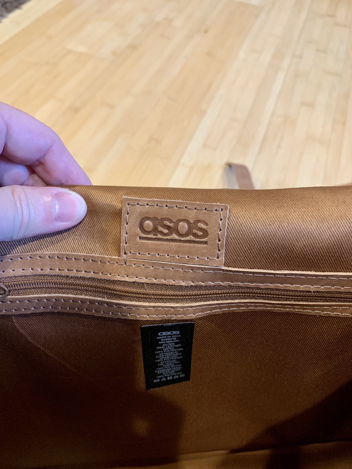 ASOS Leather Messenger Bag | Fit 16” MacBook Pro