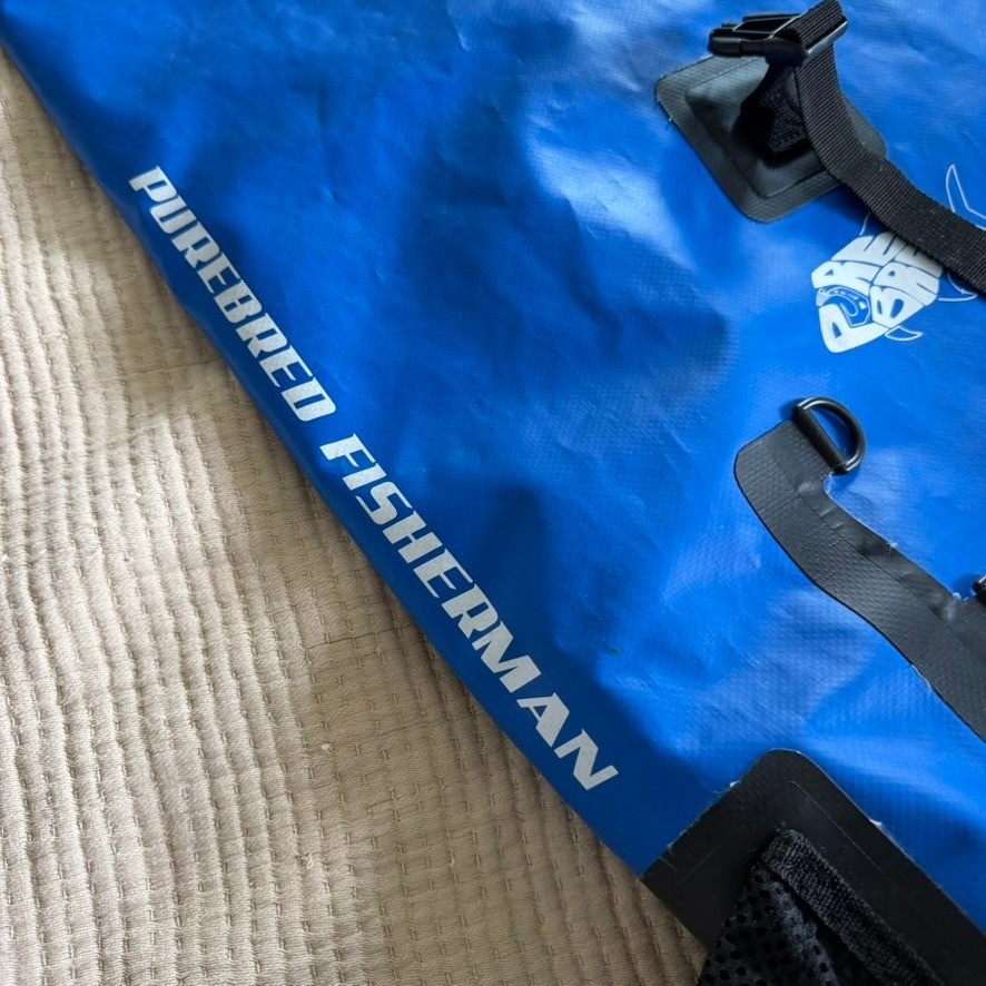 Purebred Fisherman Waterproof Roll Top Dry Bag Backpack Blue Fishing Hawaii