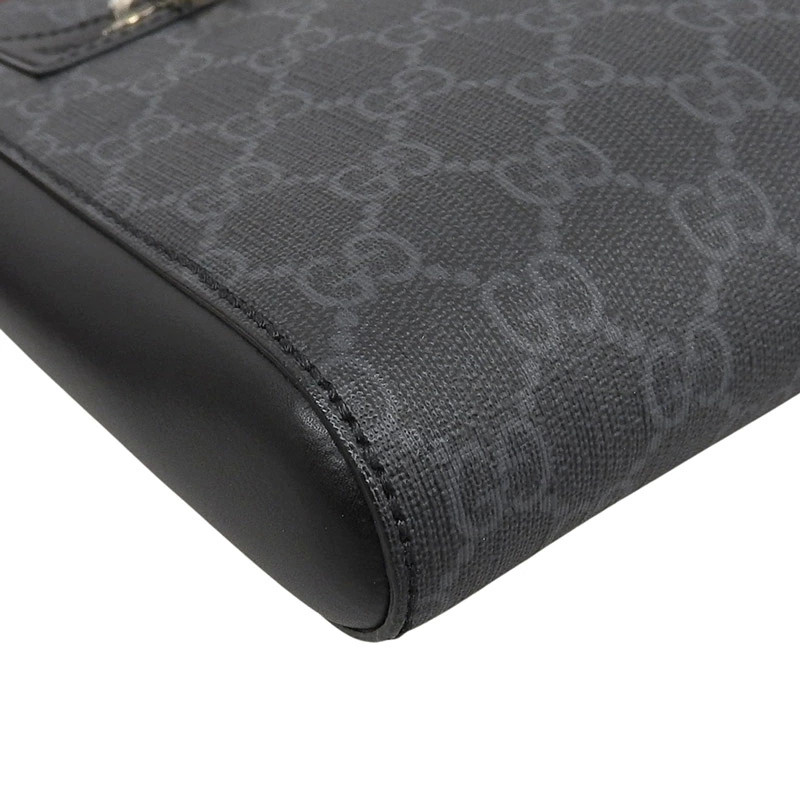 Gucci i I GG Supreme Small Messenger Shoulder Bag Leather Black 523599 GU0670 r1