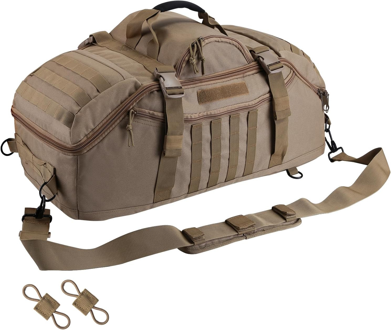 55L Large Duffle Bag, 3-In-1 Tactical Backpack MOLLE Pack for Gym, Sports, Outdo