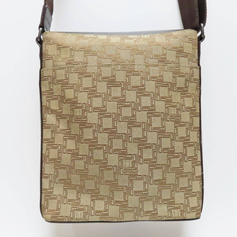 S04-k140 dunhill D-EIGHT canvas/leather shoulder bag beige/brown