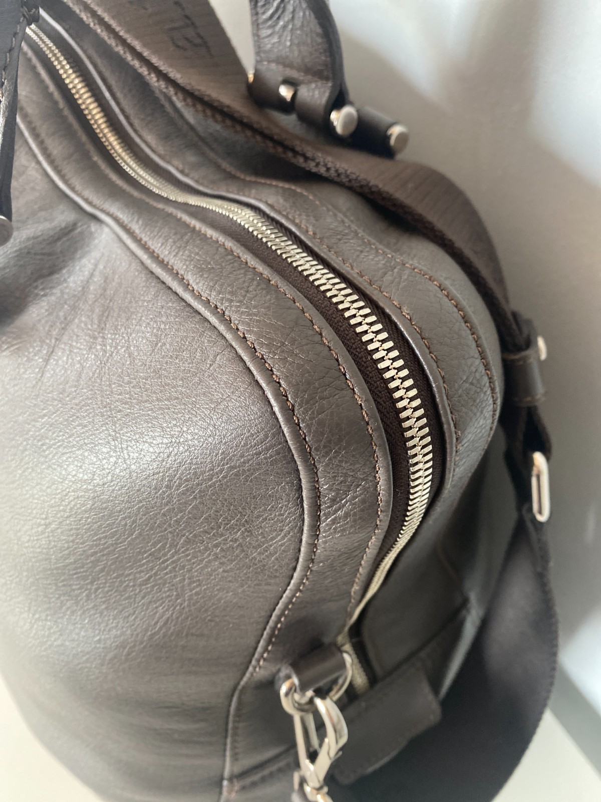 New Leather Testoni Brown Weekender Bag Italian Luxury Travel Duffel NWT