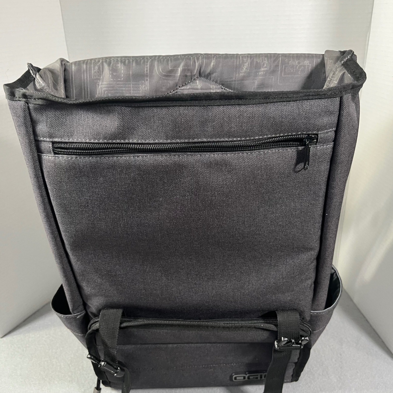 OGIO Dark Gray Backpack with Flamingo Logo Laptop School Travel Bag Padded