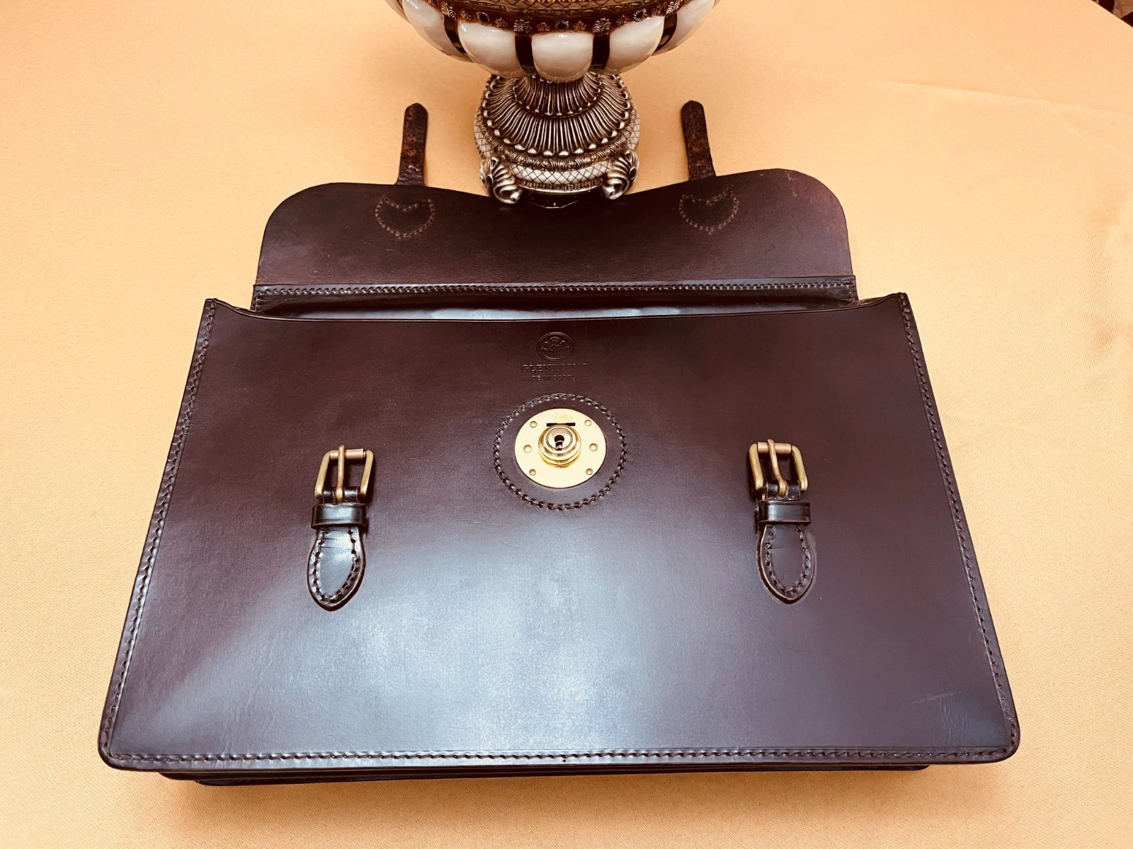 GLENROYAL Dark Brown Bridle Leather Briefcase / Portfolio / Satchel – SCOTLAND
