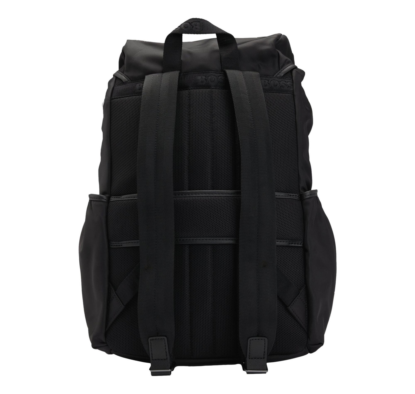 BOSS Men’s Multi-Pocket Backpack Finished With Double B Monogram 50516809 Black