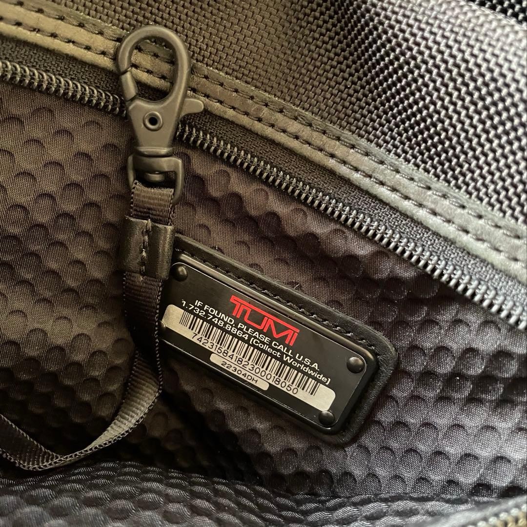Tumi Alpha Bravo Crossbody Bag Black with Charm, 3 Inner & 4 Outer Pockets