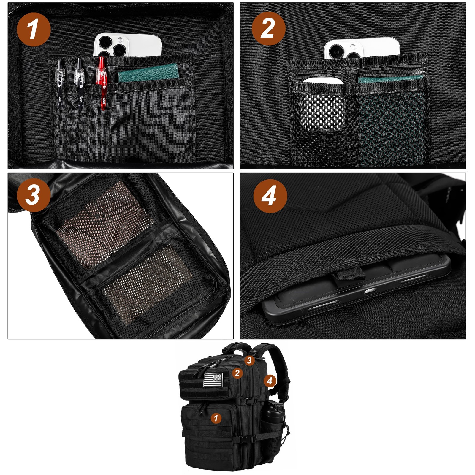 Military Tactical Backpack for Men and Women 45L Army 3 Days Assault Pack Bag…