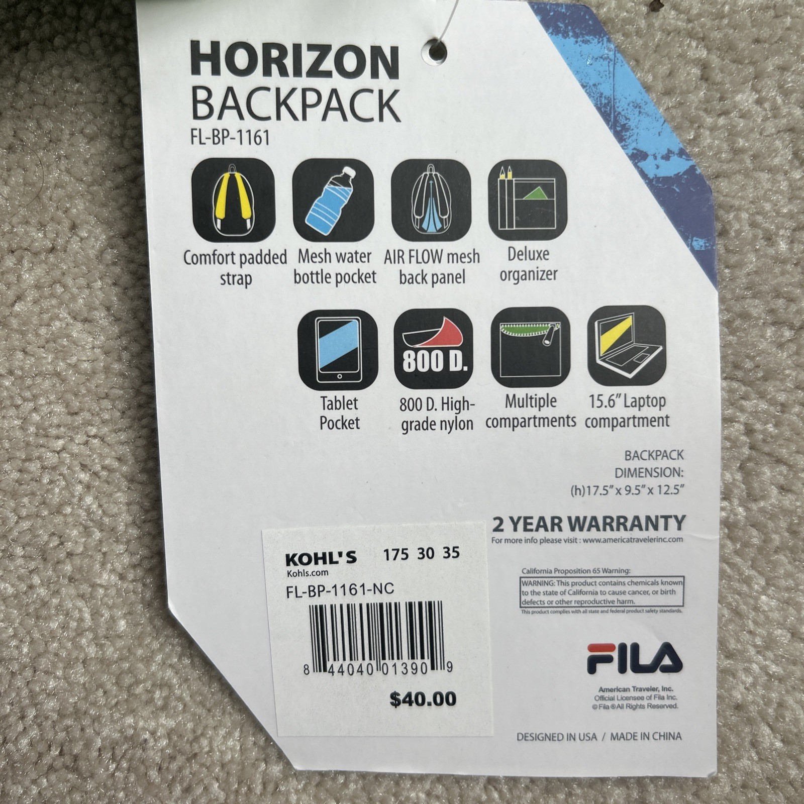 Fila Horizon Backpack