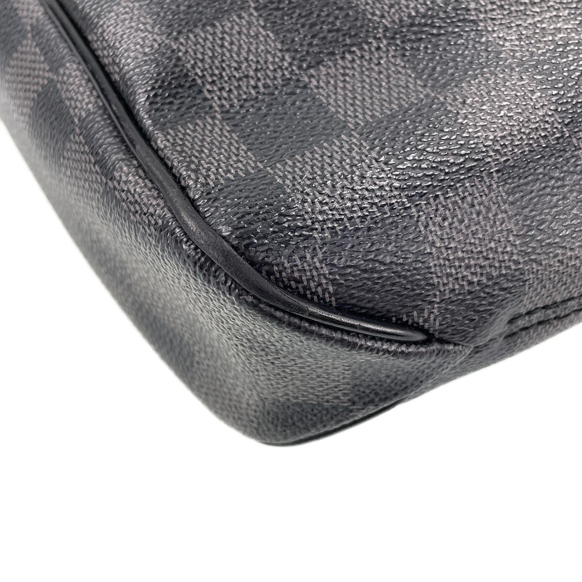 Louis Vuitton Damier Graphite District PM Leather Fabric Black Shoulder bag 1482