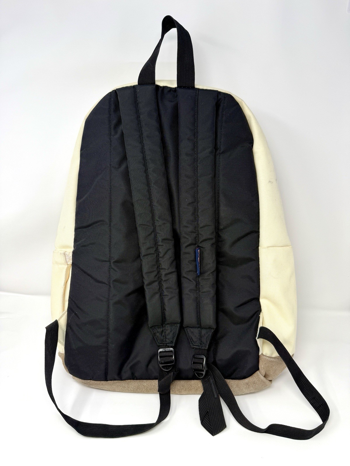 JanSport Right Pack Coconut Canvas Backpack JS0A4QVA Suede Bottom Unisex