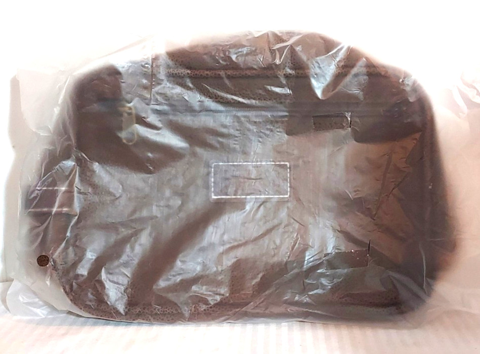 Benoss Milan MENS Brown Polyester PVC Leather Deluxe Toiletry Bag NWT