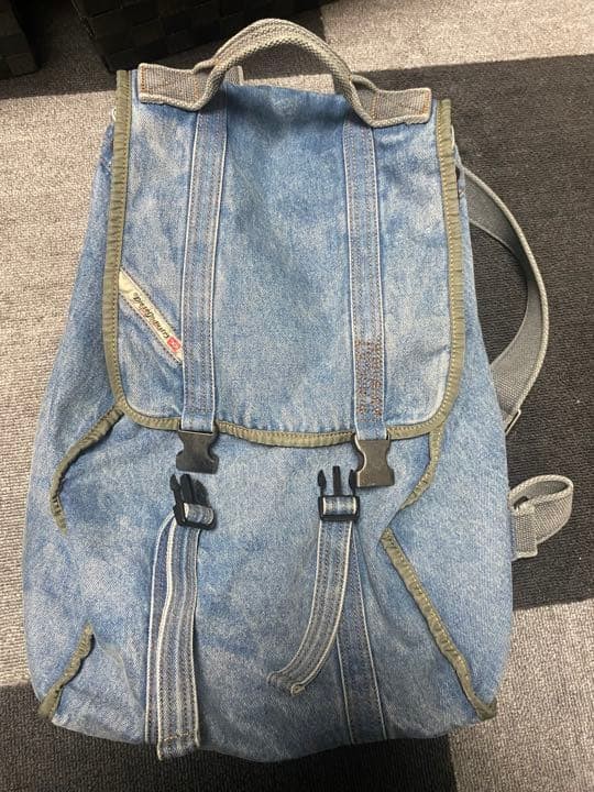 DIESEL Denim Backpack Men’s Casual Bag, 32cm x 32cm x 12.5cm, Excellent