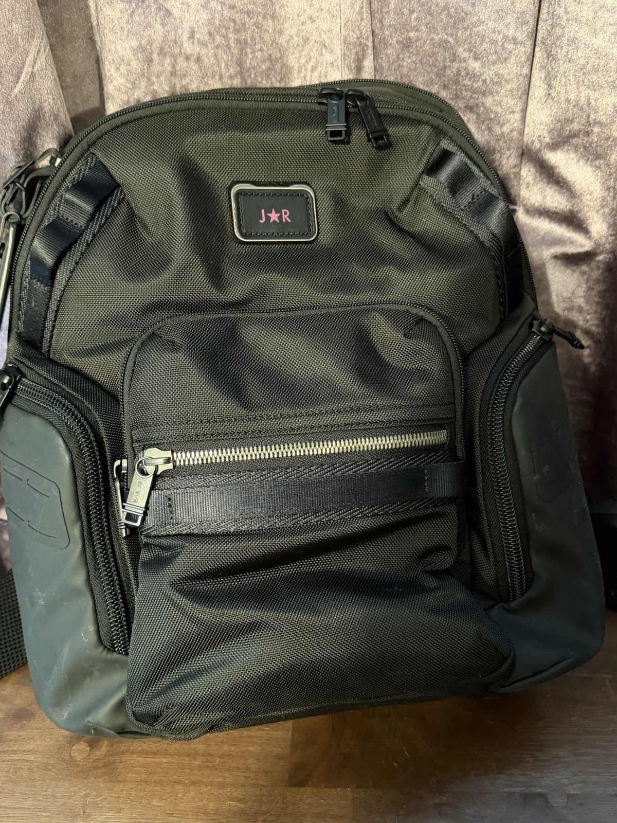 Tumi Alpha Bravo Navigation Backpack Black Laptop Travel Pre-Owned Expandable
