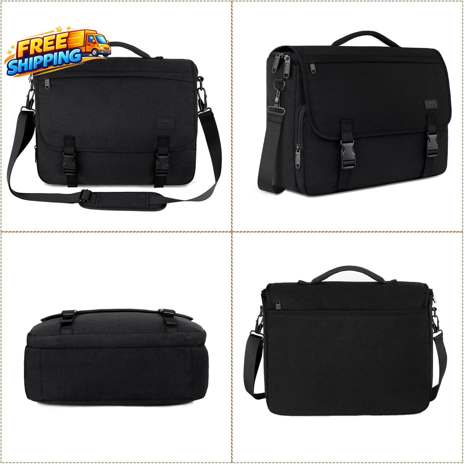 Messenger Bag for Men Briefcases Lightweight Men’S Laptop Bag 15.6 Inch Water