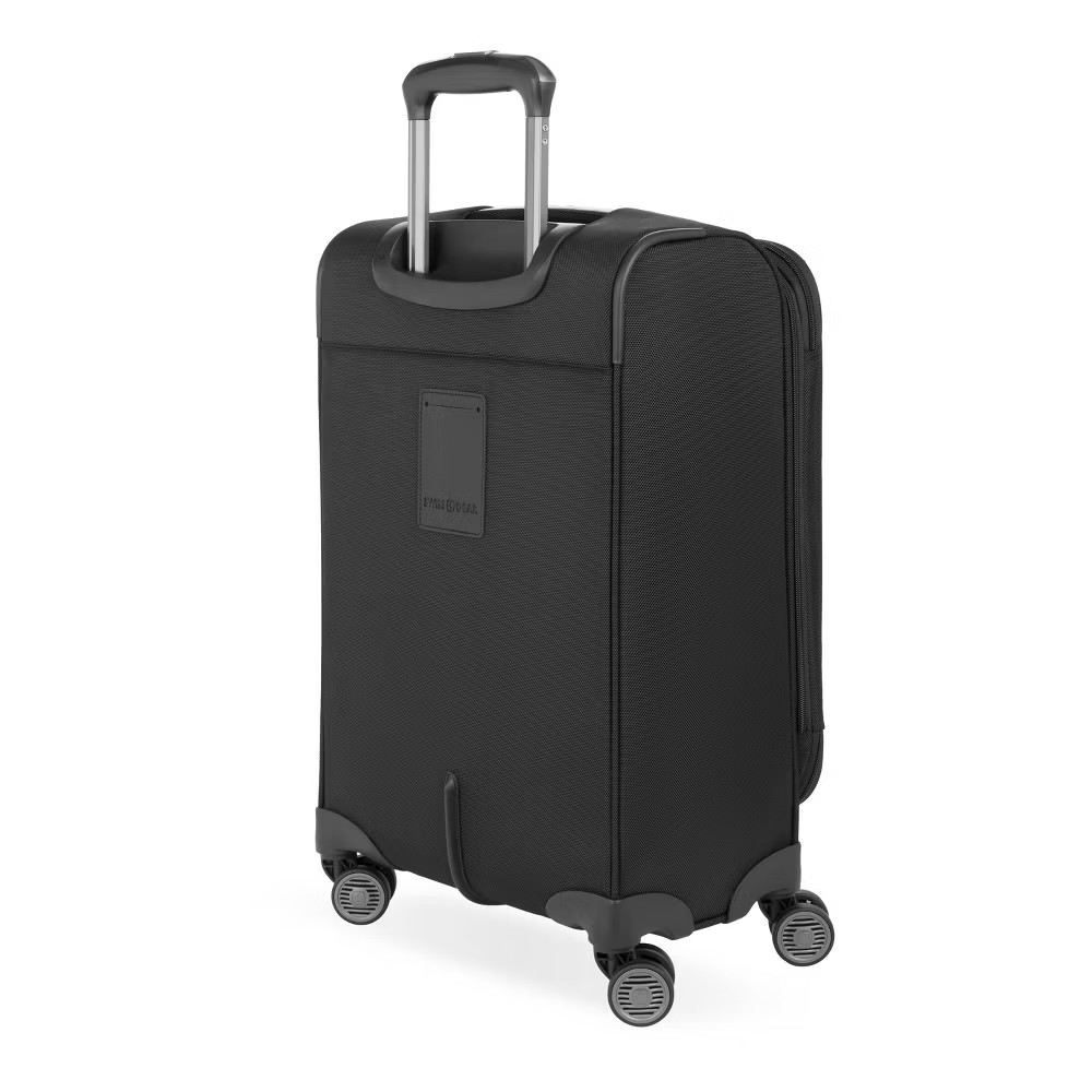 SWISSGEAR 20″ Carry On Suitcase Softside 8-Wheel Spinner Luggage, Black