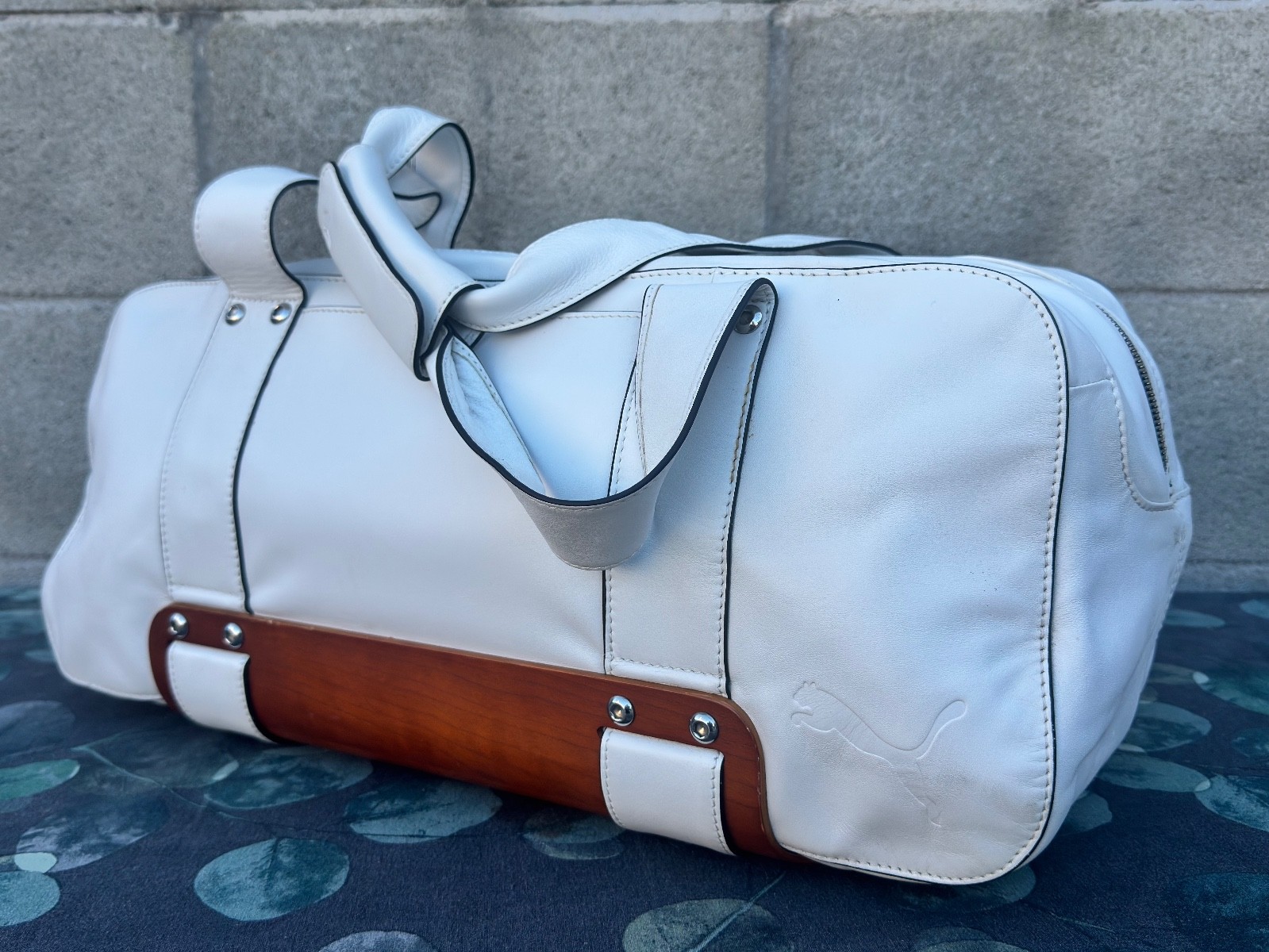 Puma Urban Mobility Wood Panel Bag White Nappa Leather Limited Edition 255/600