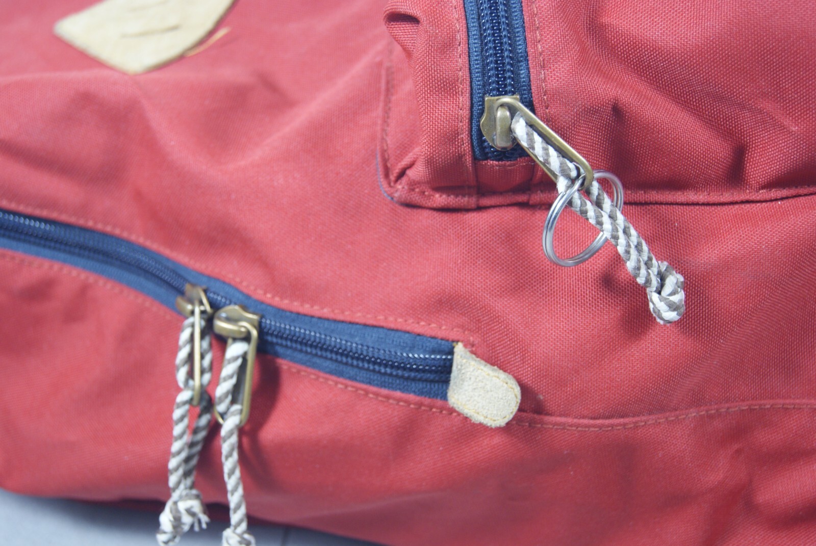 Vintage The North Face Day Pack Teardrop Backpack Brown Label Red/Blue