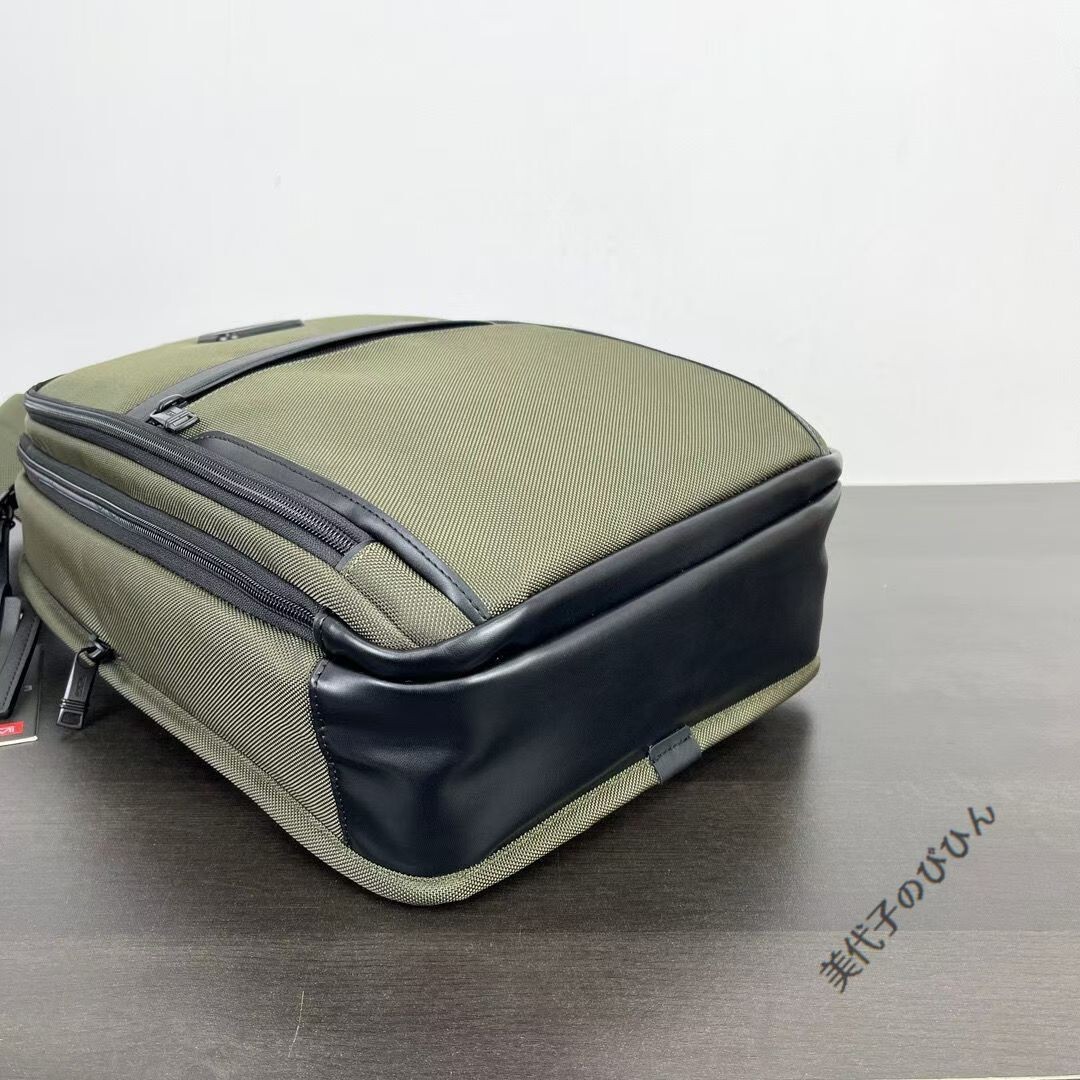 TUMI ALPHA 3 SLIM SOLUTIONS Brief pack Green Nylon Business Travel Outlet
