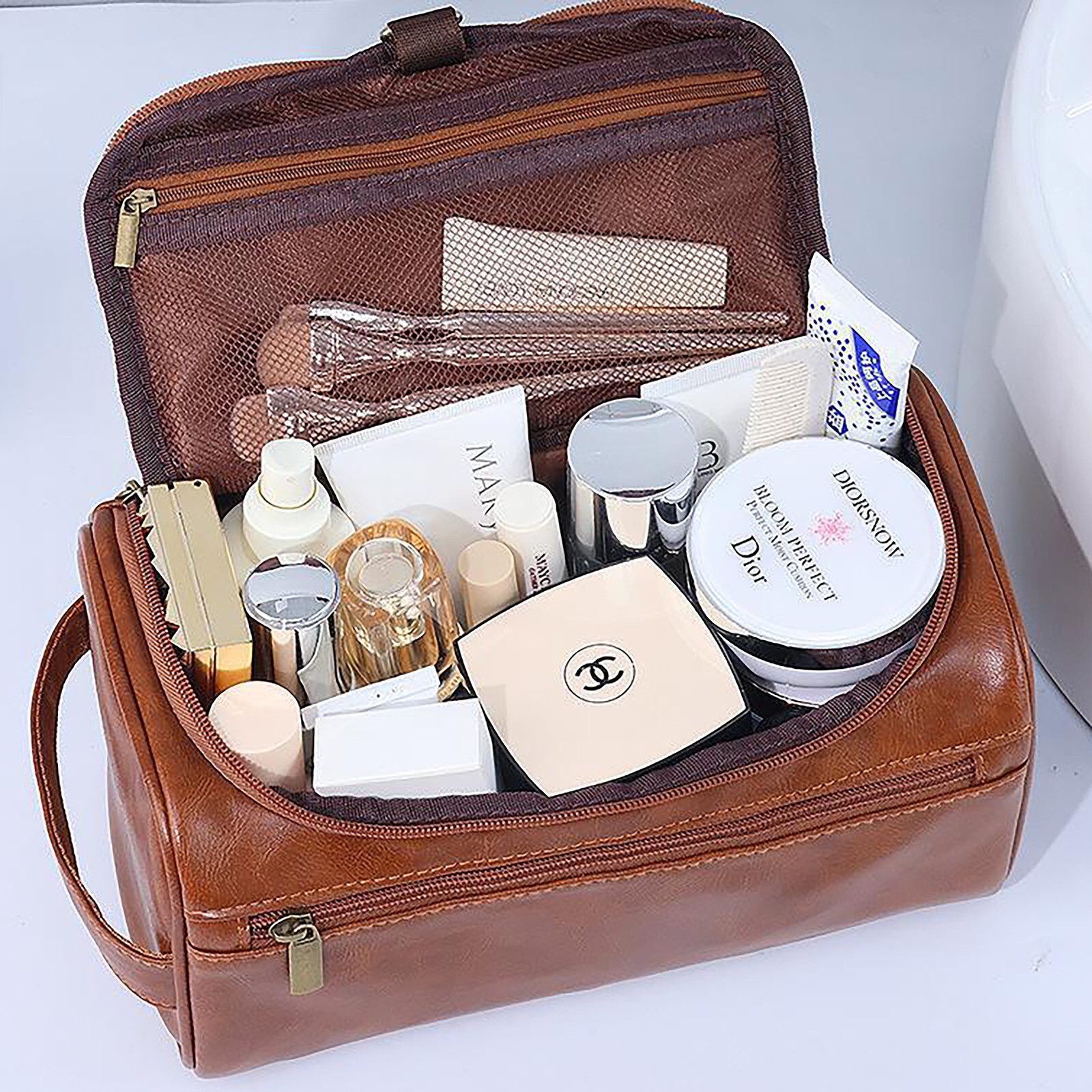 Personalized Leather Toiletry Bag, Gift for Groomsmen, Fathers Day, Wedding