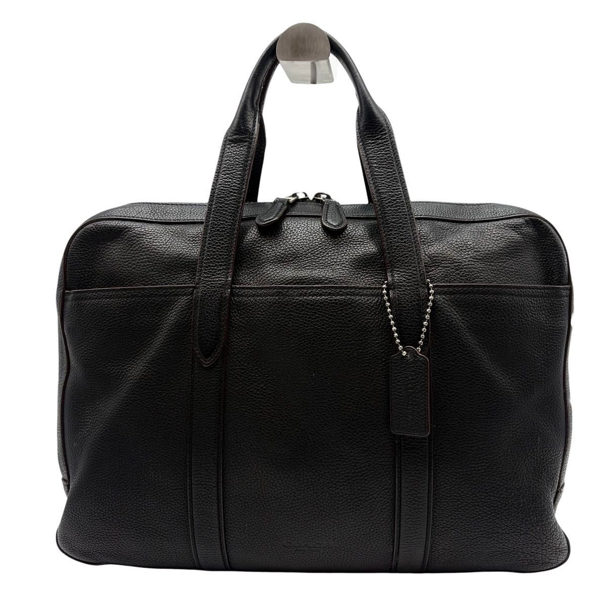 COACH Metropolitan Briefcase Black Leather Men Business Handbag 72318
