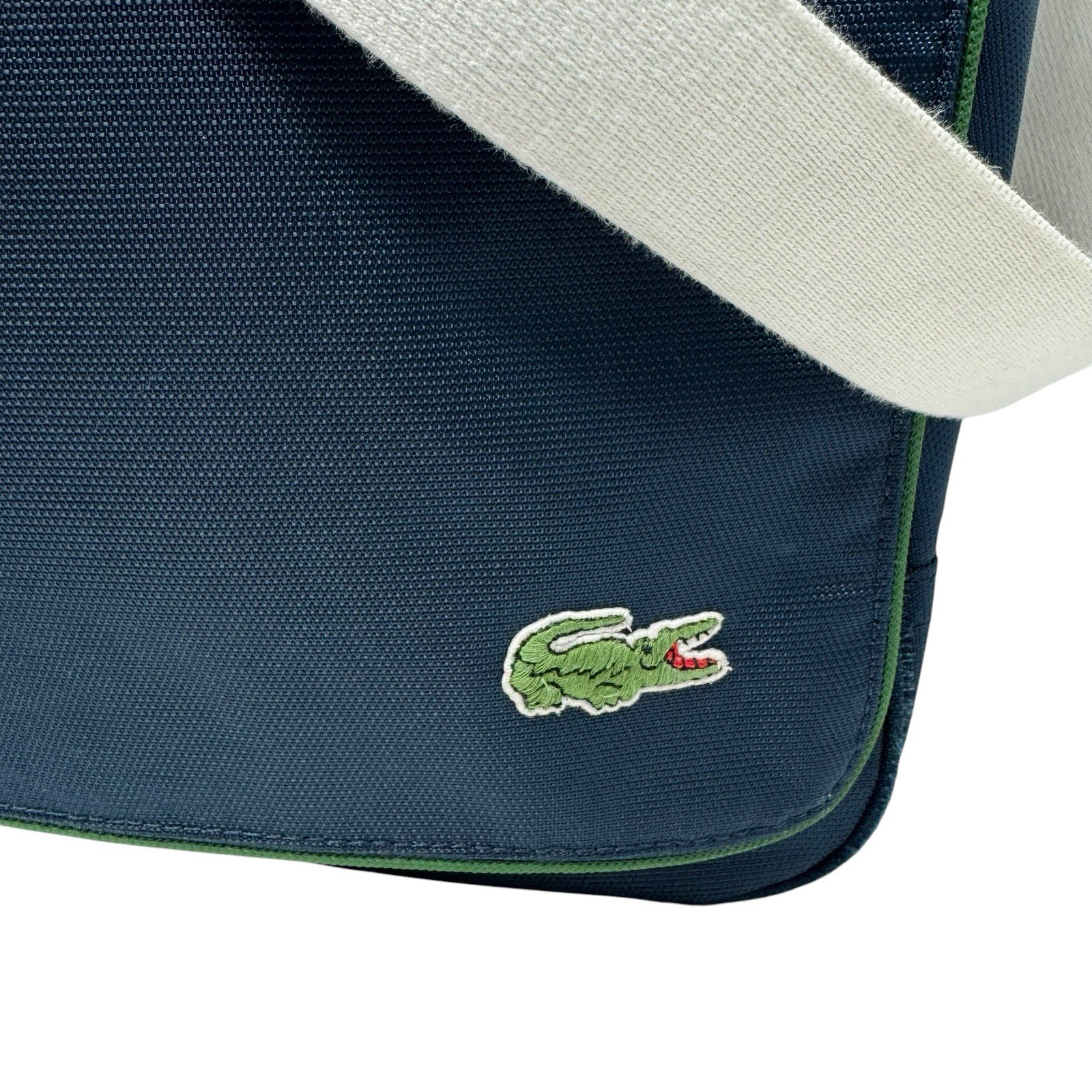 Vintage Lacoste Retro Messenger Laptop Bag – Green & Blue Satchel