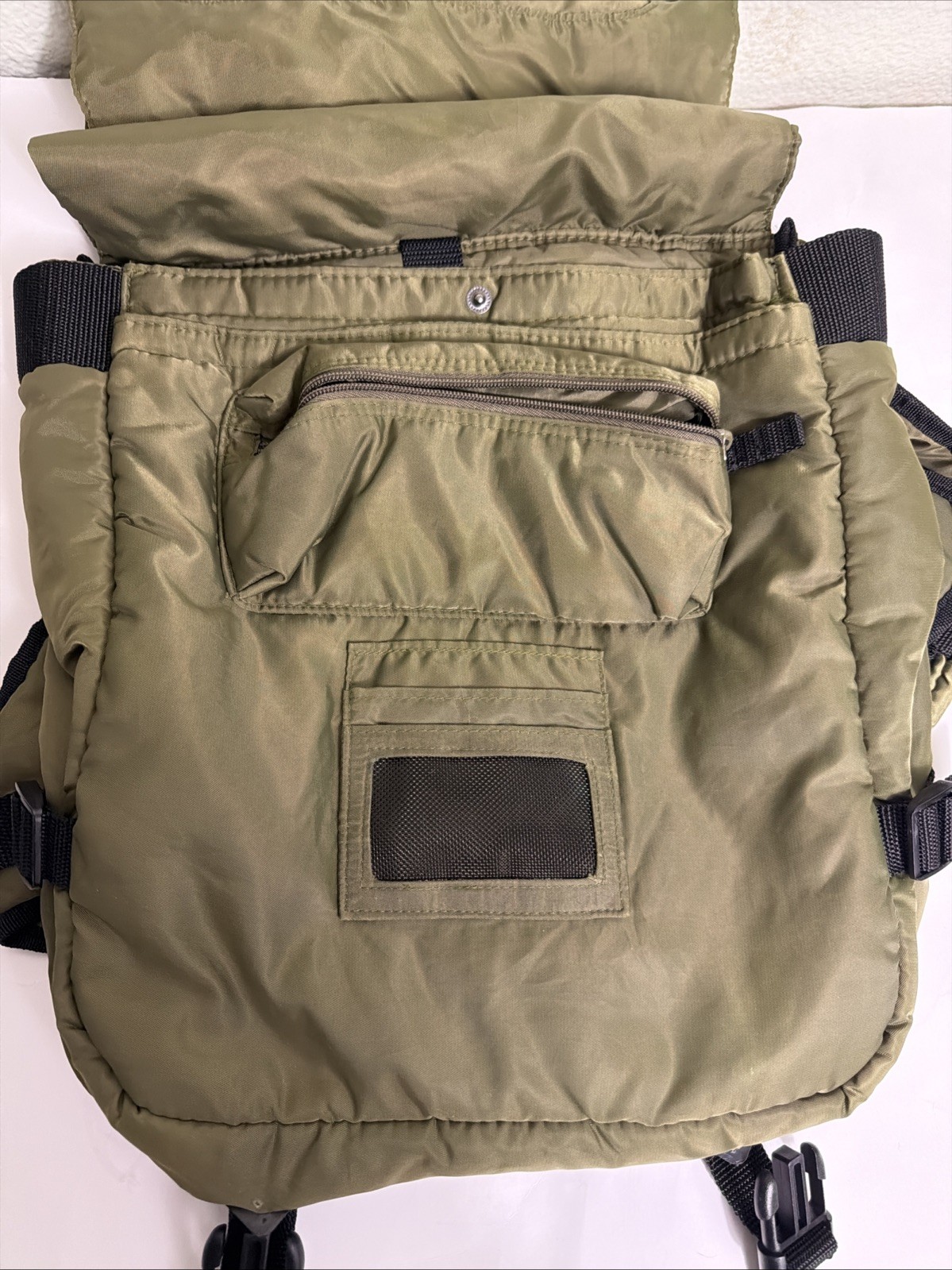 Toppers Brand Army green Polyester Sling Bag Hook Loop 13x11x5