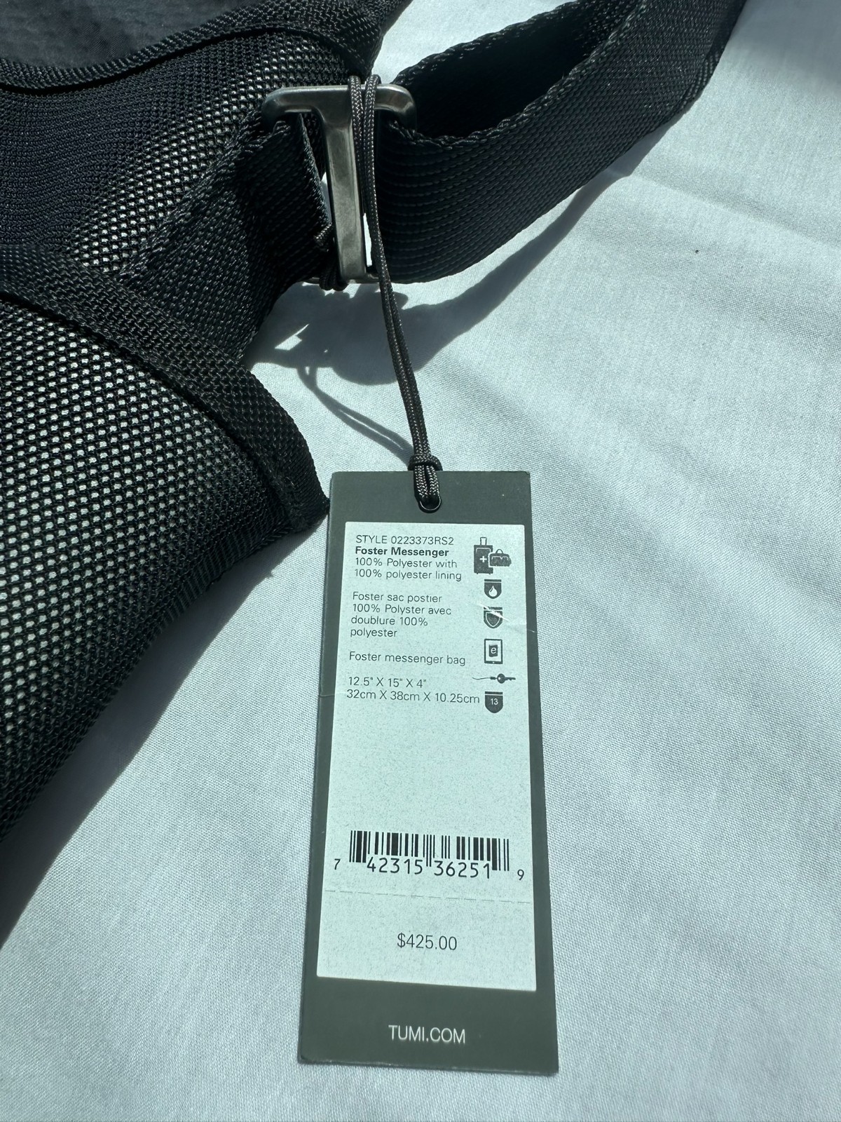 TUMI Alpha Bravo ‘Foster’ Reflective Silver Nylon Messenger Bag – 0222373RS2 NWT