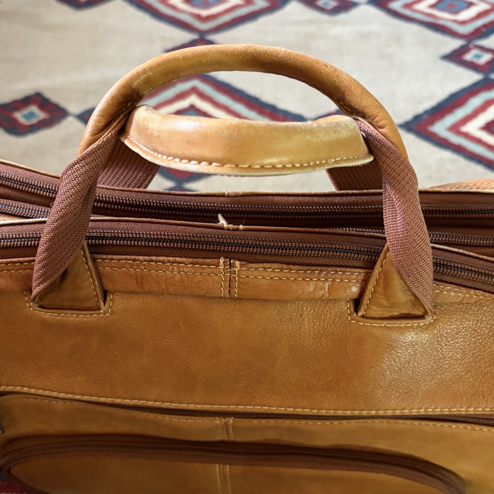 Wilson Leather Brown Soft Shell Briefcase 13x 17 Satchel Messenger Bag Tote
