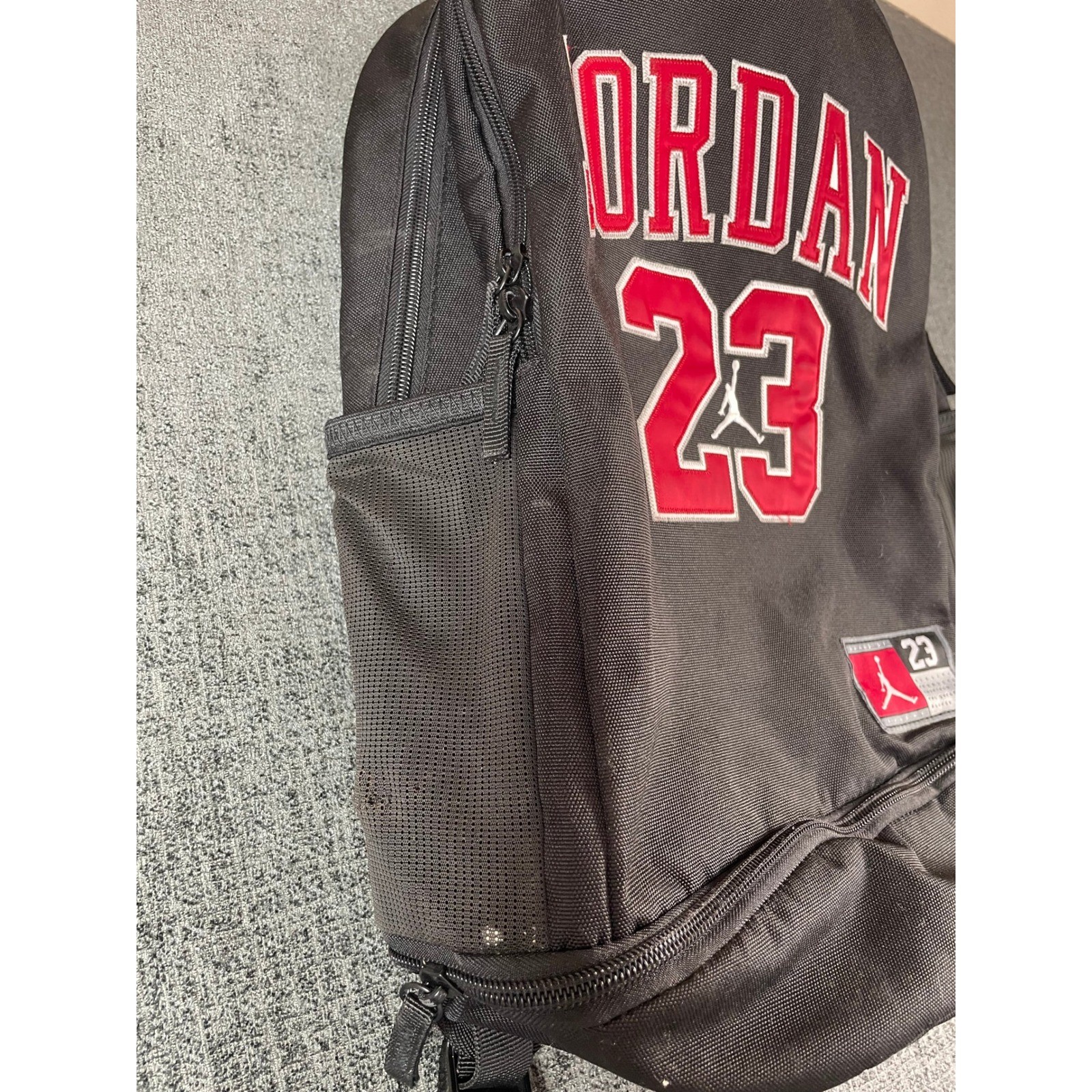 Jordan 23 Jumpman Backpack Black Red School Gym Bag 9A0780-023