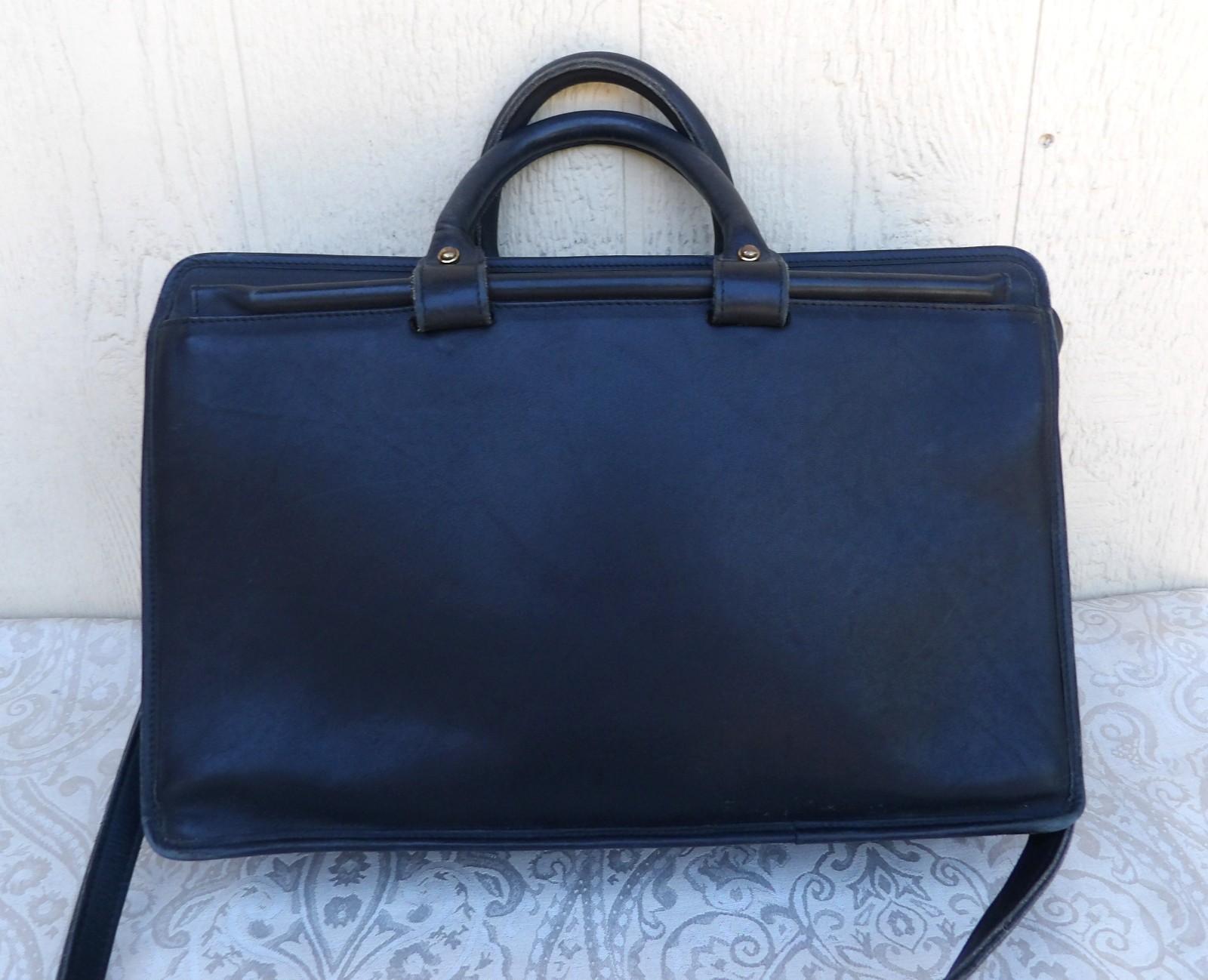 Vintage JACK GEORGES LEATHER BRIEFCASE BAG