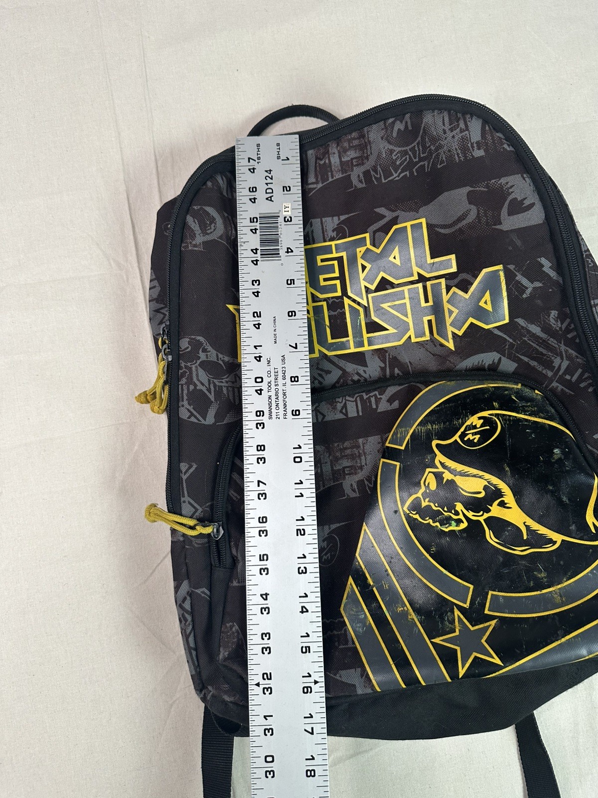 Used Rare Y2K Metal Mulisha Backpack Skate Skull Laptop School BMX