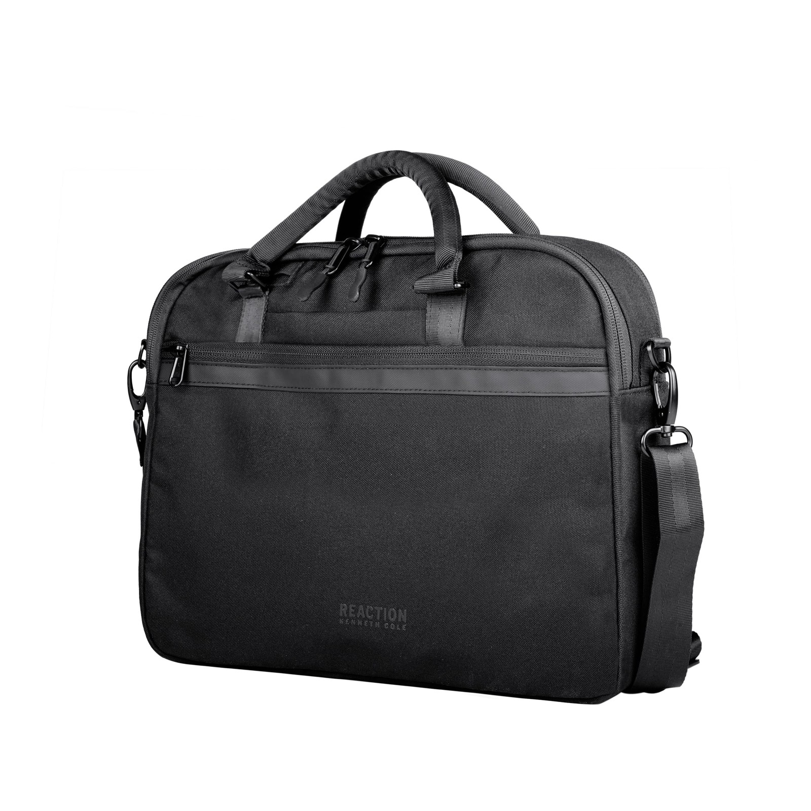 Kenneth Cole Recycled Polyester Slim 16″ Laptop Business Briefcase, Black