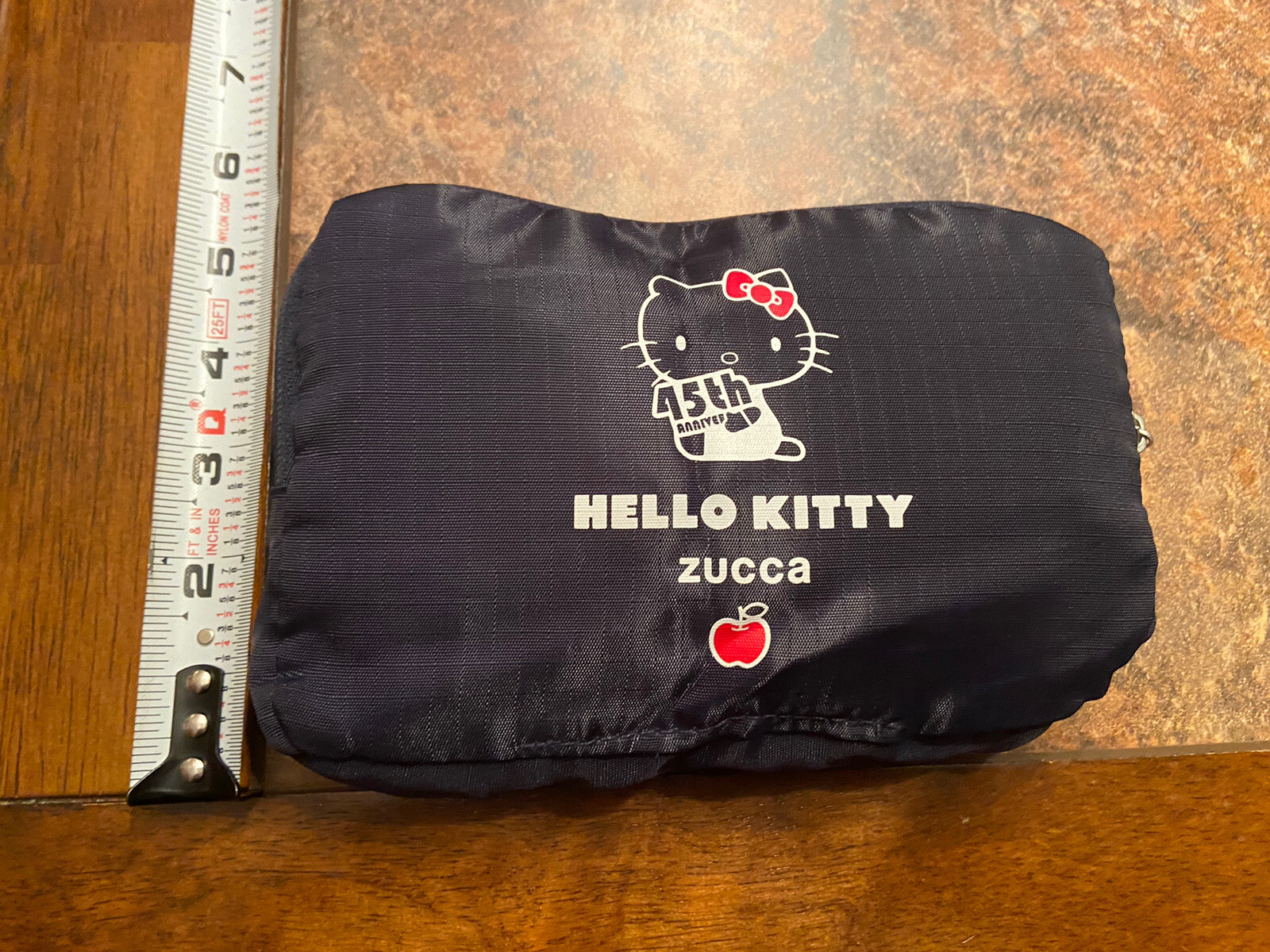 Hello Kitty Zucca Light Weight Water Resistant Zip Up Top Tote Fold Up Bag