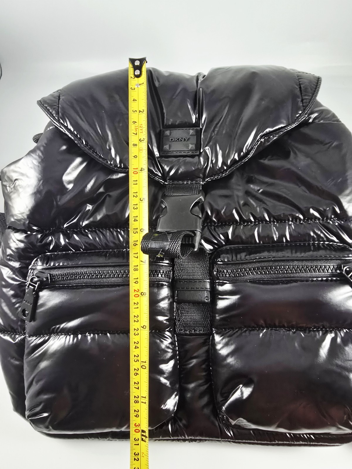 DKNY Avia Backpack in Puffy Black Nylon Adjustable Straps UNISEX