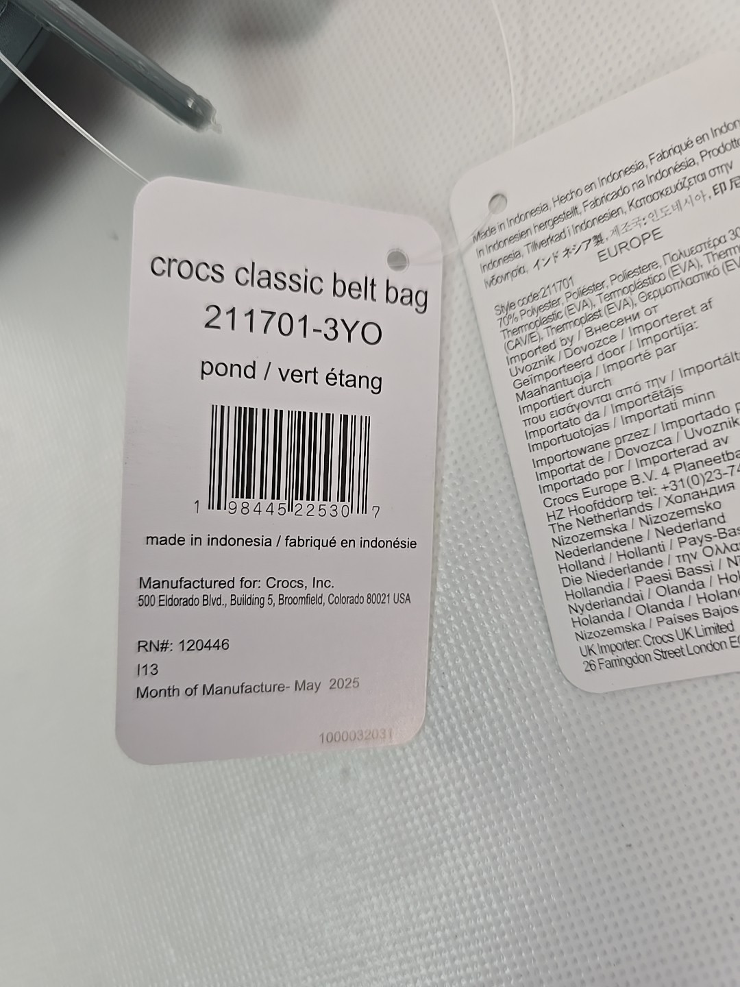 Crocs Classic Belt Bag Pond