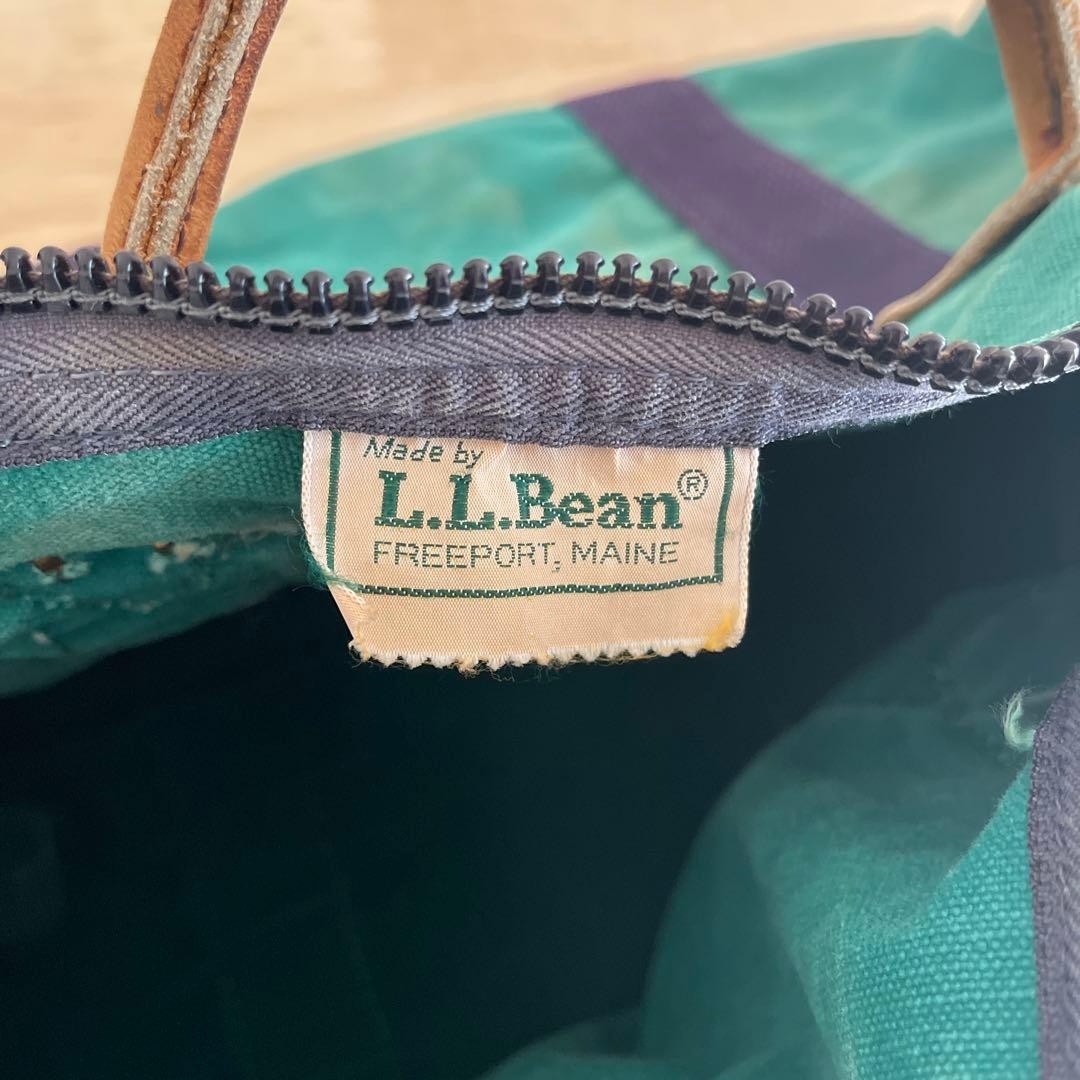 LL Bean Boston Bag 50cm Leather Handle Rare Used Made in USA Japan Shipped
