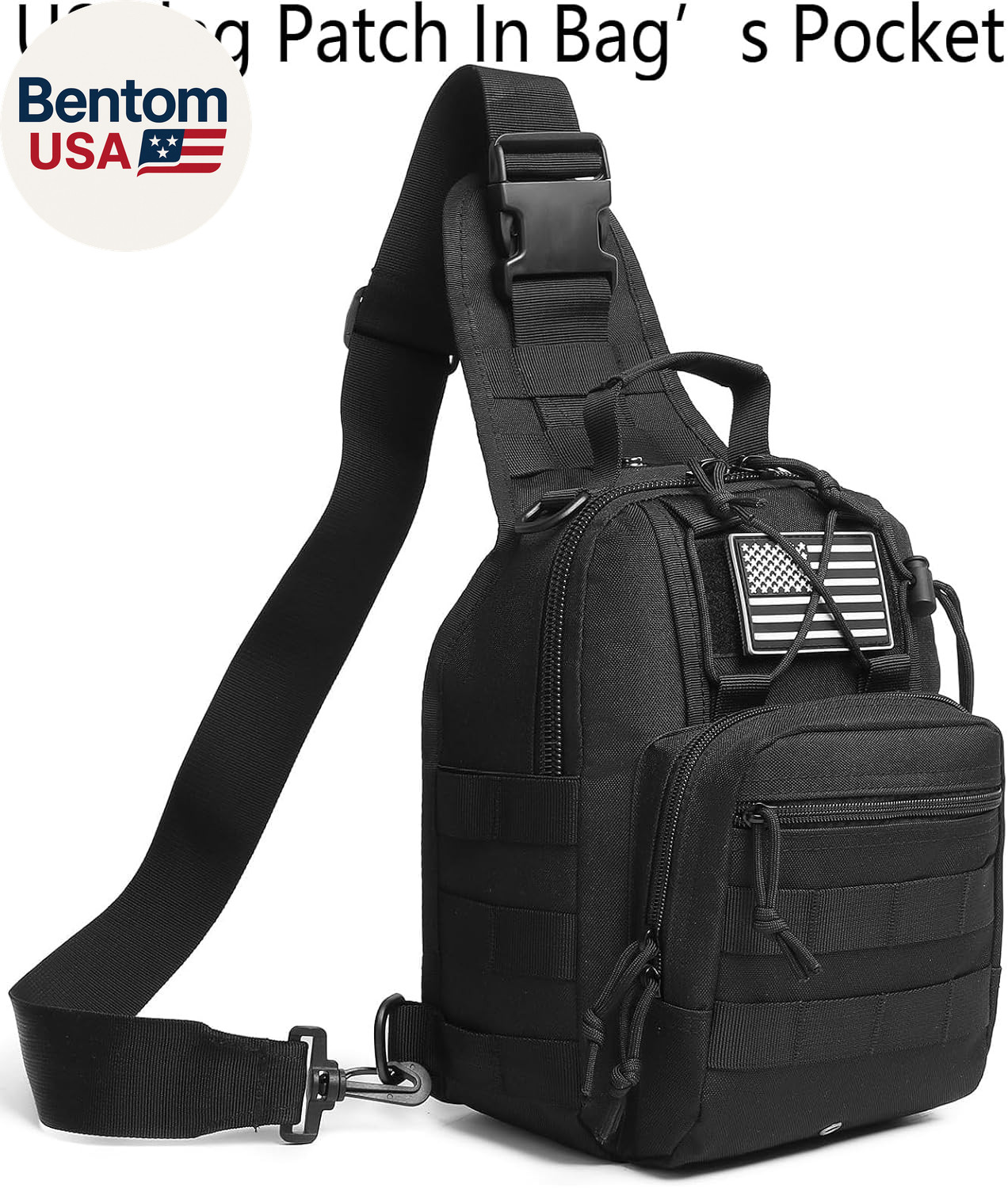 Small Tactical Sling Bag for Men with Holster Military EDC Shoulder Bag CCW Cros