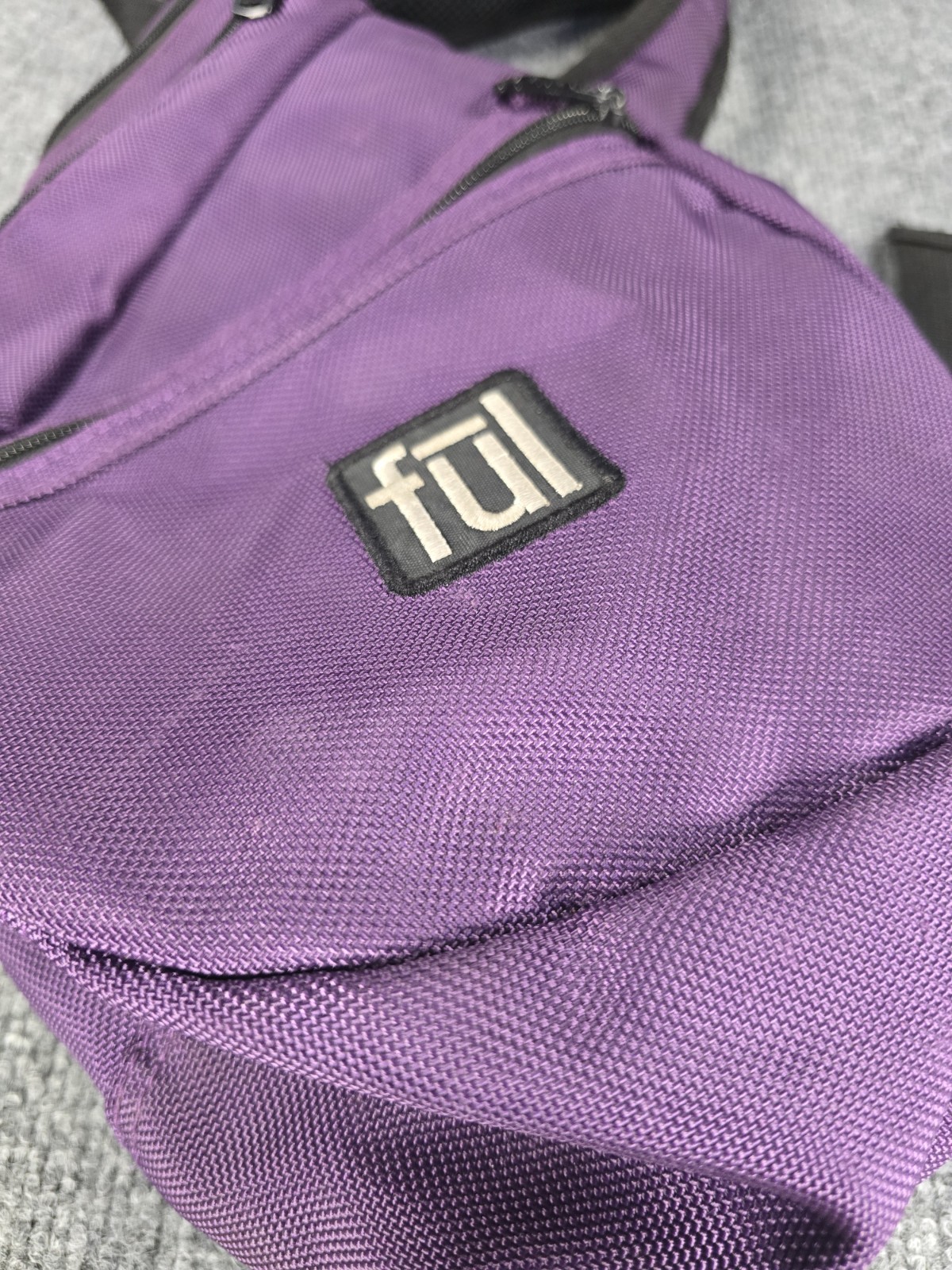 Sling Bag FUL Shoulder Backpack Adjustable Strap Purple Crossbody Hiking Camping