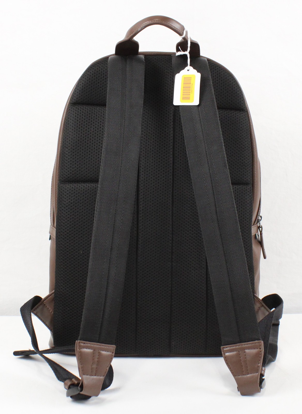 Ted Baker London Leather Backpack W/ Padded Back Panel & Top Handle In Brown